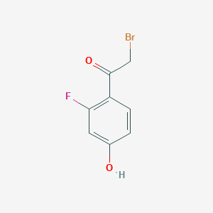 molecular formula C8H6BrFO2 B3252882 2-Bromo-1-(2-fluoro-4-hydroxyphenyl)ethanone CAS No. 220131-30-6