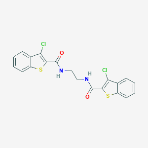 molecular formula C20H14Cl2N2O2S2 B325292 3-chloro-N-(2-{[(3-chloro-1-benzothien-2-yl)carbonyl]amino}ethyl)-1-benzothiophene-2-carboxamide 