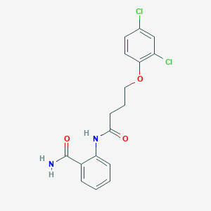 molecular formula C17H16Cl2N2O3 B325295 2-{[4-(2,4-Dichlorophenoxy)butanoyl]amino}benzamide 