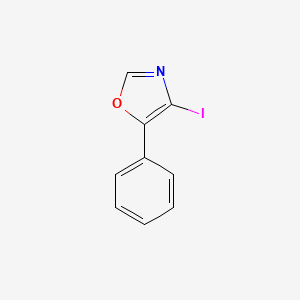 molecular formula C9H6INO B3252971 4-Iodo-5-phenyloxazole CAS No. 220580-85-8