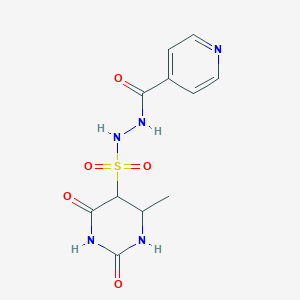 N'-[(4-methyl-2,6-dioxo-1,3-diazinan-5-yl)sulfonyl]pyridine-4-carbohydrazide