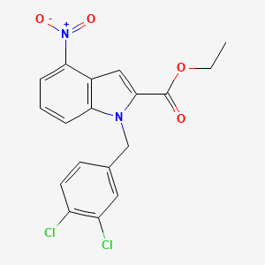 Ethyl 1-(3,4-dichlorobenzyl)-4-nitro-1H-indole-2-carboxylate