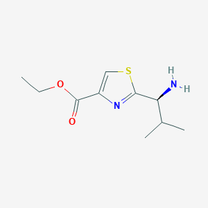 (S)-2-(1-amino-2-methylpropyl)thiazole-4-carboxylic acid ethyl ester