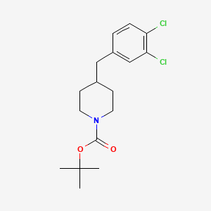 molecular formula C17H23Cl2NO2 B3253006 1-(Tert-butoxycarbonyl)-4-(3,4-dichlorobenzyl)piperidine CAS No. 220772-31-6