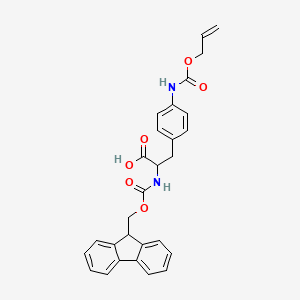 molecular formula C28H26N2O6 B3253009 Fmoc-Phe(4-NHAlloc)-Ona CAS No. 220848-55-5
