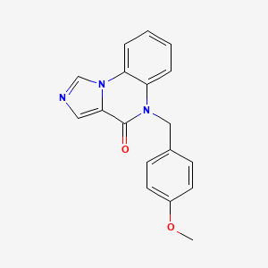 molecular formula C18H15N3O2 B3253032 5-(4-Methoxybenzyl)imidazo[1,5-a]quinoxalin-4(5H)-one CAS No. 221025-37-2