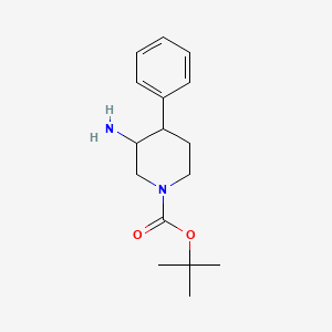 molecular formula C16H24N2O2 B3253051 Tert-butyl 3-amino-4-phenylpiperidine-1-carboxylate CAS No. 221141-81-7