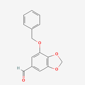 molecular formula C15H12O4 B3253054 7-苄氧基-苯并[1,3]二氧杂环-5-甲醛 CAS No. 221177-68-0