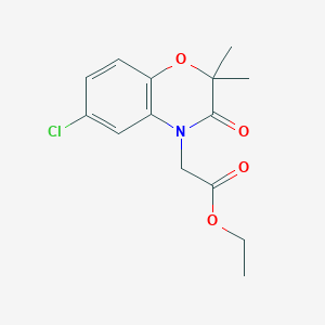 Ethyl 2-(6-chloro-2,2-dimethyl-3-oxo-2H-benzo[b][1,4]oxazin-4(3H)-yl)acetate