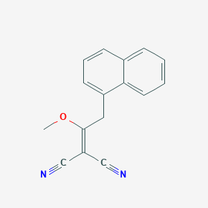 molecular formula C16H12N2O B3253076 2-(1-Methoxy-2-naphthalen-1-ylethylidene)propanedinitrile CAS No. 221243-13-6