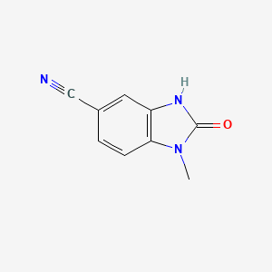 molecular formula C9H7N3O B3253086 2,3-Dihydro-1-methyl-2-oxo-1H-benzimidazole-5-carbonitrile CAS No. 221290-16-0