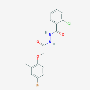 N'-[(4-bromo-2-methylphenoxy)acetyl]-2-chlorobenzohydrazide