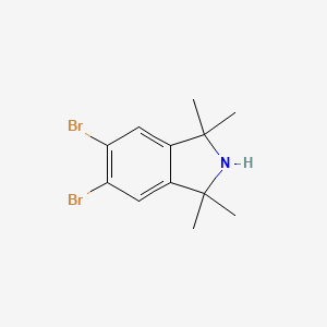 molecular formula C12H15Br2N B3253116 5,6-Dibromo-1,1,3,3-tetramethylisoindoline CAS No. 221368-76-9