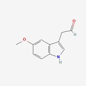 molecular formula C11H11NO2 B3253120 1H-Indole-3-acetaldehyde, 5-methoxy- CAS No. 22139-72-6