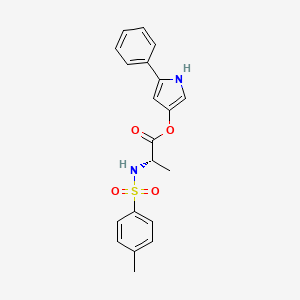 molecular formula C20H20N2O4S B3253125 3-(N-Tosyl-L-alaninyloxy)-5-phenylpyrrole CAS No. 221446-55-5