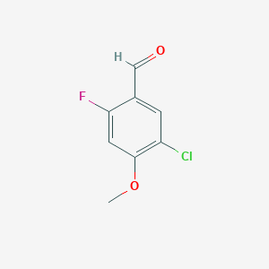 molecular formula C8H6ClFO2 B3253141 5-氯-2-氟-4-甲氧基苯甲醛 CAS No. 221622-80-6
