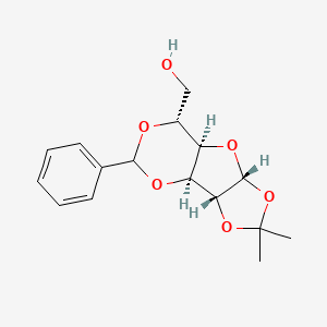molecular formula C16H20O6 B3253147 3-O,5-O-Benzylidene-1-O,2-O-isopropylidene-alpha-D-glucofuranose CAS No. 22164-09-6