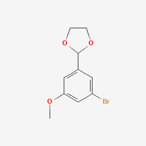 molecular formula C10H11BrO3 B3253172 2-(3-溴-5-甲氧基苯基)-1,3-二噁烷 CAS No. 2221811-97-6