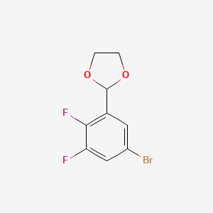 molecular formula C9H7BrF2O2 B3253194 2-(5-Bromo-2,3-difluorophenyl)-1,3-dioxolane CAS No. 2221812-19-5