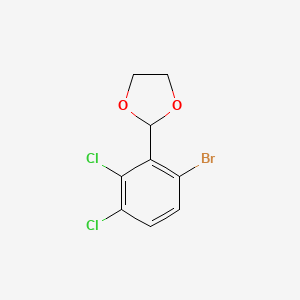 molecular formula C9H7BrCl2O2 B3253195 2-(6-溴-2,3-二氯苯基)-1,3-二氧戊环 CAS No. 2221812-26-4
