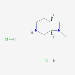 molecular formula C7H16Cl2N2 B3253204 (1S,6R)-8-methyl-3,8-diazabicyclo[4.2.0]octane dihydrochloride CAS No. 2221988-52-7