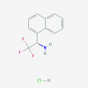 molecular formula C12H11ClF3N B3253212 (S)-2,2,2-Trifluoro-1-(naphthalen-1-yl)ethanamine hydrochloride CAS No. 2222662-58-8