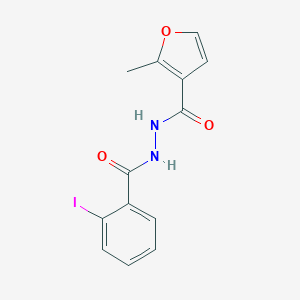 molecular formula C13H11IN2O3 B325322 N'-(2-iodobenzoyl)-2-methyl-3-furohydrazide 