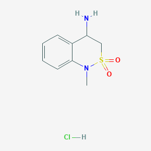 4-amino-1-methyl-3,4-dihydro-1H-2lambda6,1-benzothiazine-2,2-dione hydrochloride