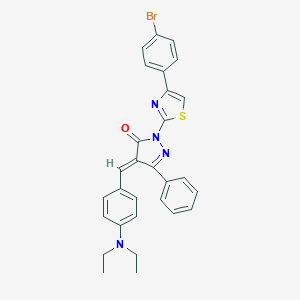 2-[4-(4-bromophenyl)-1,3-thiazol-2-yl]-4-[4-(diethylamino)benzylidene]-5-phenyl-2,4-dihydro-3H-pyrazol-3-one