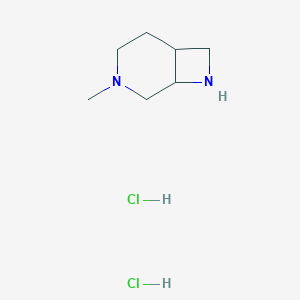 molecular formula C7H16Cl2N2 B3253287 3-Methyl-3,8-diazabicyclo[4.2.0]octane;dihydrochloride CAS No. 2227199-19-9