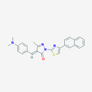 4-[4-(dimethylamino)benzylidene]-5-methyl-2-[4-(2-naphthyl)-1,3-thiazol-2-yl]-2,4-dihydro-3H-pyrazol-3-one