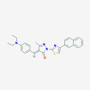 molecular formula C28H26N4OS B325331 (4E)-4-[4-(diethylamino)benzylidene]-5-methyl-2-[4-(2-naphthyl)-1,3-thiazol-2-yl]-2,4-dihydro-3H-pyrazol-3-one 