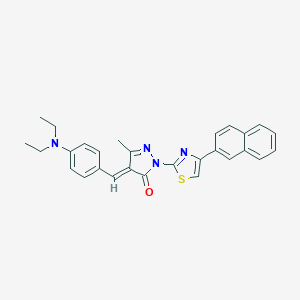 (4E)-4-[4-(diethylamino)benzylidene]-5-methyl-2-[4-(2-naphthyl)-1,3-thiazol-2-yl]-2,4-dihydro-3H-pyrazol-3-one