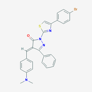 2-[4-(4-bromophenyl)-1,3-thiazol-2-yl]-4-[4-(dimethylamino)benzylidene]-5-phenyl-2,4-dihydro-3H-pyrazol-3-one