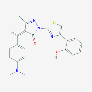(4Z)-4-[4-(dimethylamino)benzylidene]-2-[4-(2-hydroxyphenyl)-1,3-thiazol-2-yl]-5-methyl-2,4-dihydro-3H-pyrazol-3-one