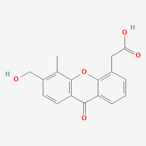 molecular formula C17H14O5 B3253352 [6-(Hydroxymethyl)-5-methyl-9-oxo-9H-xanthen-4-yl]acetic acid CAS No. 223261-32-3