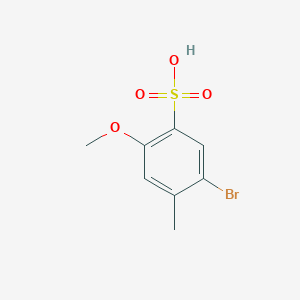 molecular formula C8H9BrO4S B3253403 5-Bromo-2-methoxy-4-methylbenzenesulfonic acid CAS No. 223438-71-9