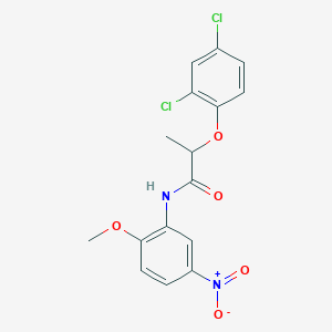molecular formula C16H14Cl2N2O5 B325341 2-(2,4-dichlorophenoxy)-N-(2-methoxy-5-nitrophenyl)propanamide 