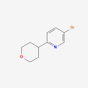 molecular formula C10H12BrNO B3253411 Pyridine, 5-bromo-2-(tetrahydro-2H-pyran-4-yl)- CAS No. 223556-14-7