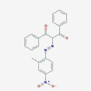 molecular formula C22H17N3O4 B325342 2-({4-Nitro-2-methylphenyl}diazenyl)-1,3-diphenyl-1,3-propanedione 