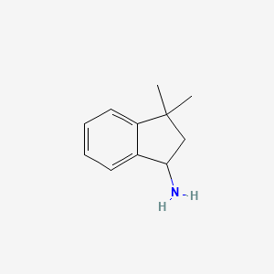 molecular formula C11H15N B3253460 3,3-dimethyl-2,3-dihydro-1H-inden-1-amine CAS No. 223754-16-3