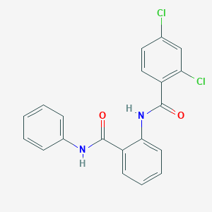molecular formula C20H14Cl2N2O2 B325347 N-[2-(anilinocarbonyl)phenyl]-2,4-dichlorobenzamide 