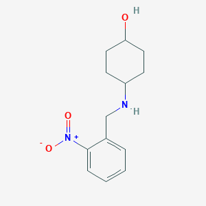 (1r,4r)-4-{[(2-Nitrophenyl)methyl]amino}cyclohexan-1-ol