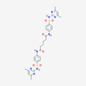 N,N'-bis{4-[(4,6-dimethylpyrimidin-2-yl)sulfamoyl]phenyl}hexanediamide