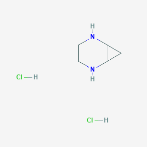 molecular formula C5H12Cl2N2 B3253650 2,5-二氮杂双环[4.1.0]庚烷二盐酸盐 CAS No. 2253108-15-3