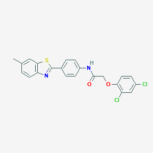 molecular formula C22H16Cl2N2O2S B325369 2-(2,4-dichlorophenoxy)-N-[4-(6-methyl-1,3-benzothiazol-2-yl)phenyl]acetamide 