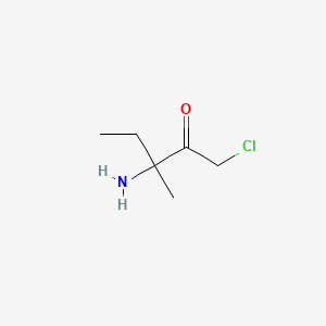 molecular formula C6H12ClNO B3253705 3-Amino-1-chloro-3-methylpentan-2-one CAS No. 226065-67-4