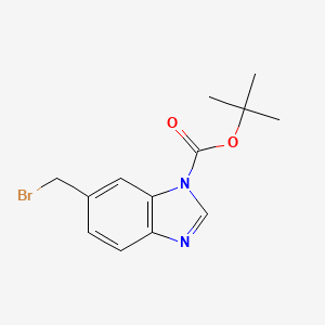 molecular formula C13H15BrN2O2 B3253716 tert-Butyl 6-(bromomethyl)-1H-benzo[d]imidazole-1-carboxylate CAS No. 226250-03-9