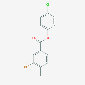 molecular formula C14H10BrClO2 B325372 4-Chlorophenyl 3-bromo-4-methylbenzoate 