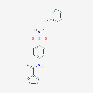 molecular formula C19H18N2O4S B325373 N-(4-{[(2-phenylethyl)amino]sulfonyl}phenyl)-2-furamide 